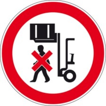 Pictogram 215 - round - “Do not stand under suspended loads”